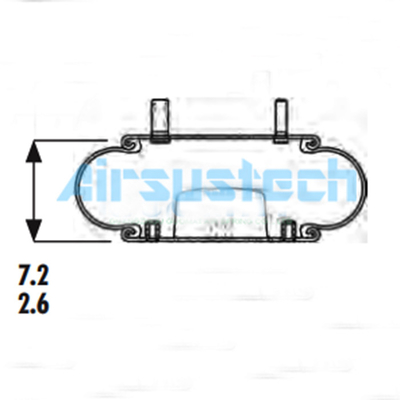 1B12-322 Goodyear Air Spring FS 330-11 467 Contitech Suspension Air Bag With Combination Stud 3/4-16